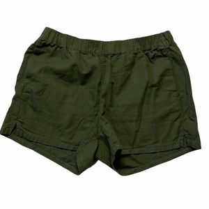Madewell | Green Cotton Blend High Waist Shorts